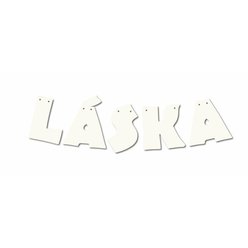 Girlanda " LÁSKA  "  krémová